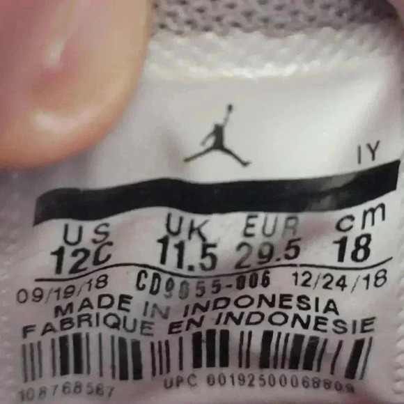 Nike Air Jordan Legacy 312 Low (PS) Bred Cement - (Kids) - 12.5 C - Picture 9 of 9